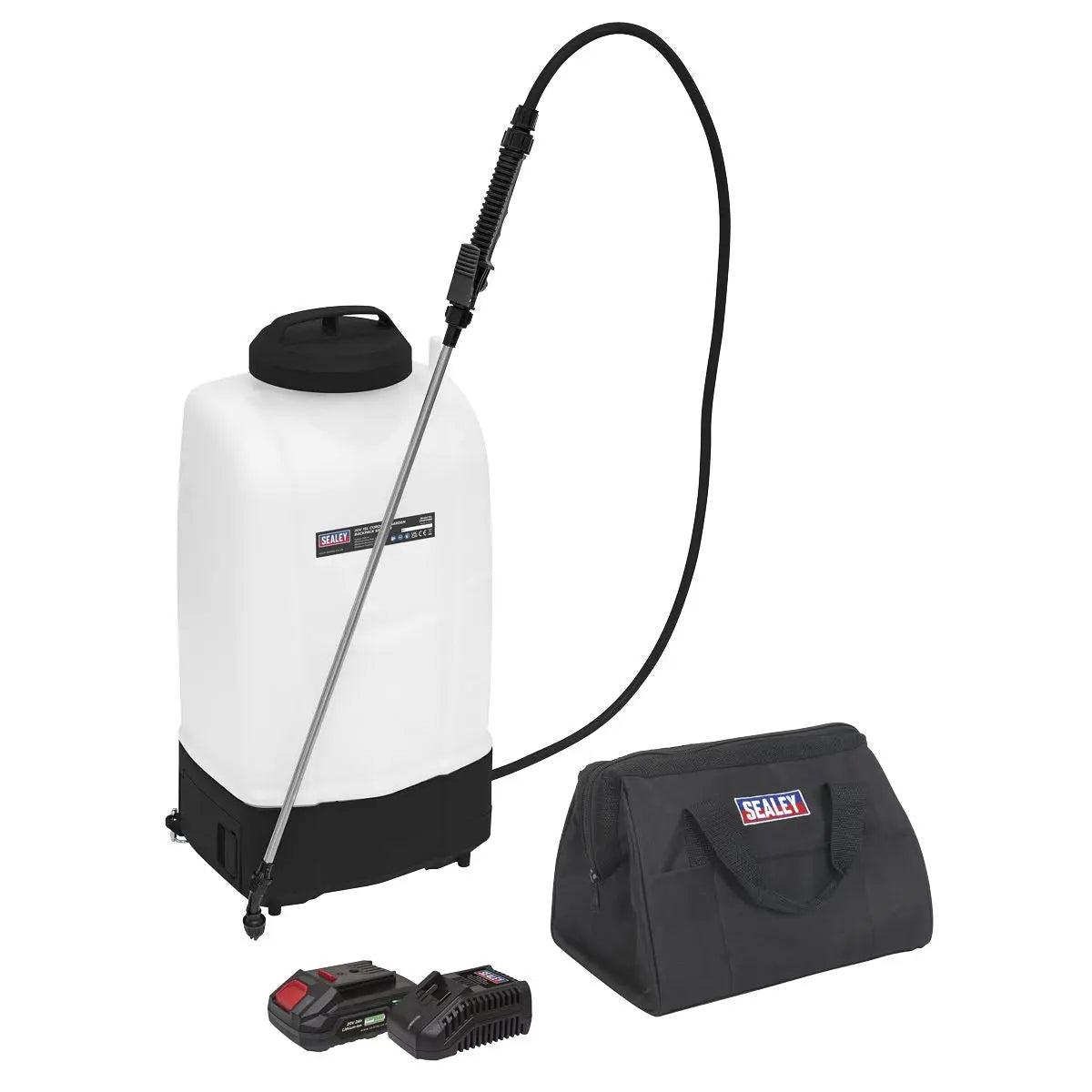 Sealey Cordless Garden Backpack Sprayer 15L 20V 2Ah SV20 Series